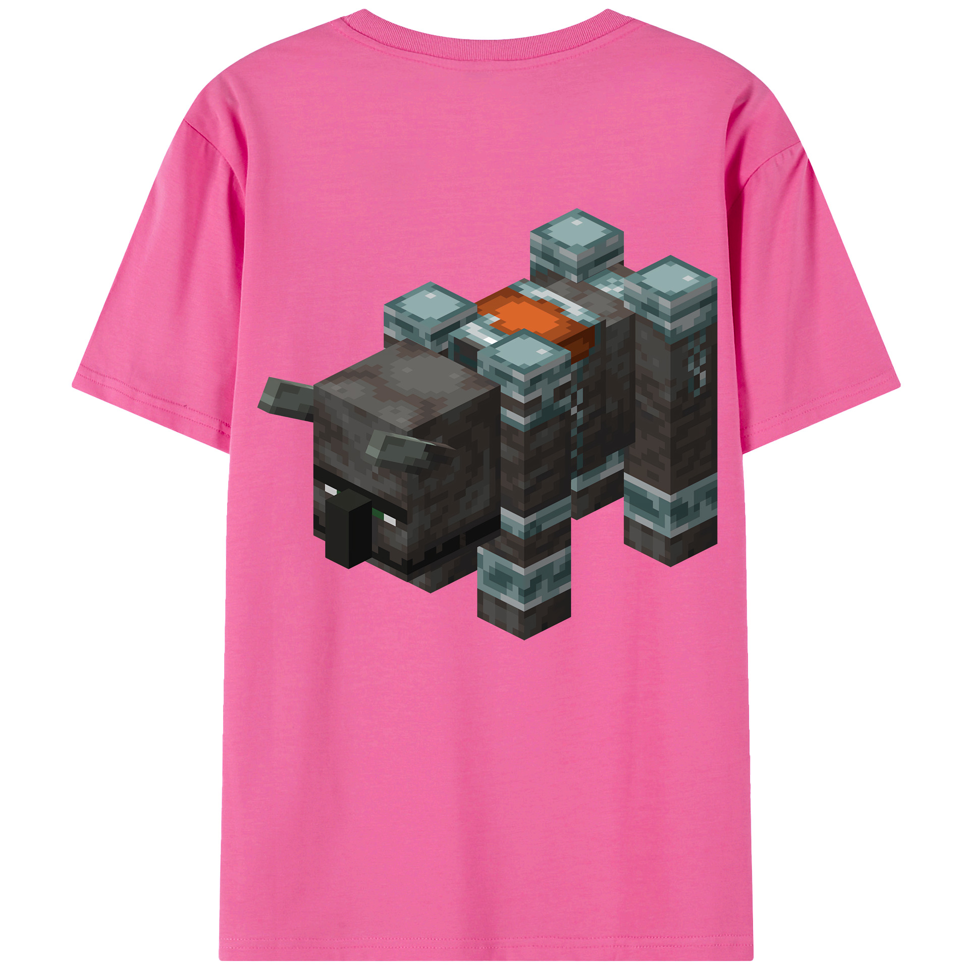 （画像用） マインクラフト ブロックの世界 Minecraft MC Block world レディース半袖Tシャツ(バックプリント)
